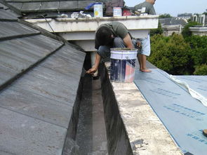 坡屋面防水施工工艺 除接口处自粘卷材用干贴法